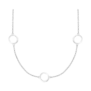 Kreis Halskette in 925 Silber