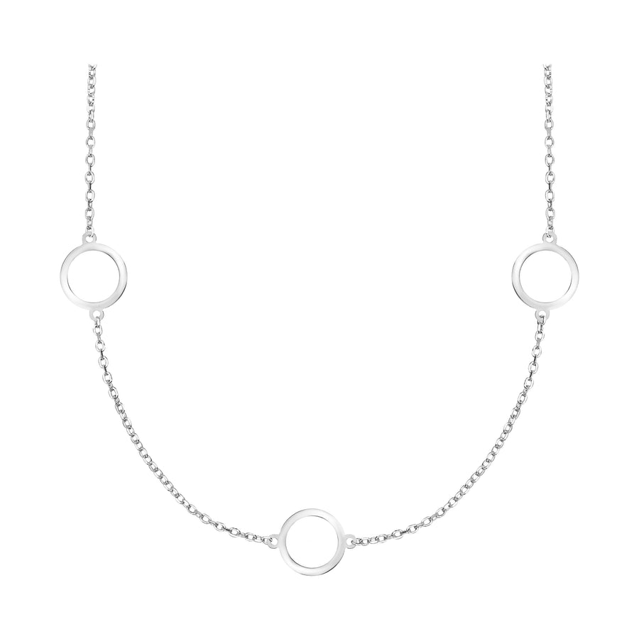 Kreis Halskette in 925 Silber