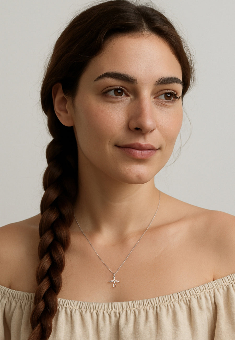 Modelansicht von Flügel Halskette in 925 Silber von Sofia Milani - N0157
