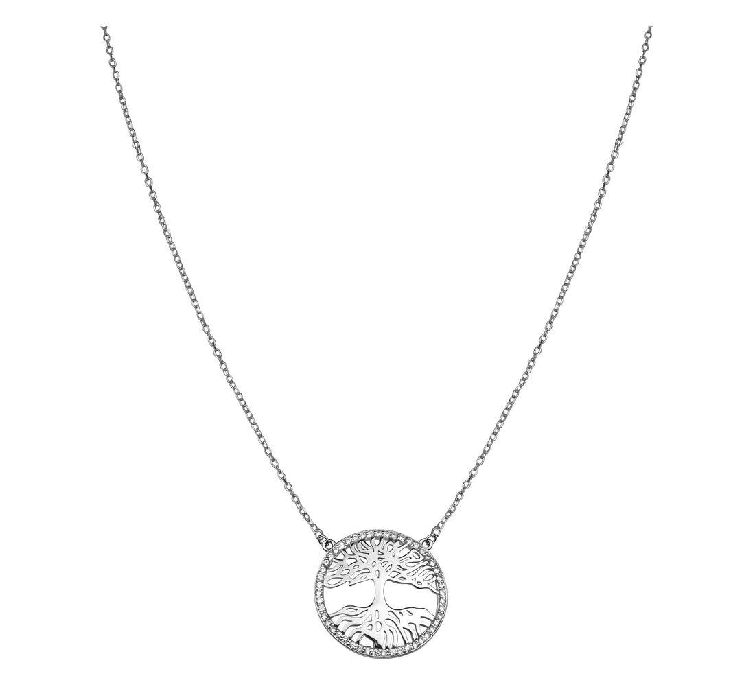 Baum Halskette in 925 Silber