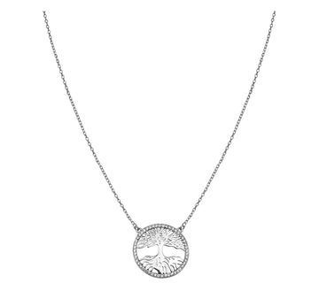 Baum Halskette in 925 Silber