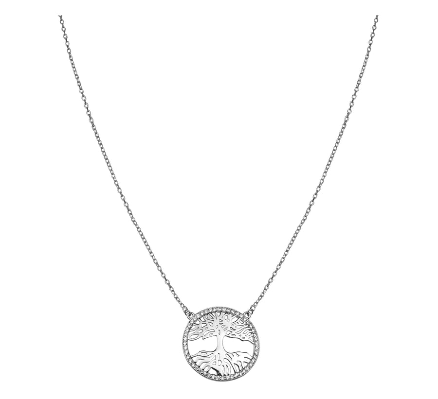 Baum Halskette in 925 Silber