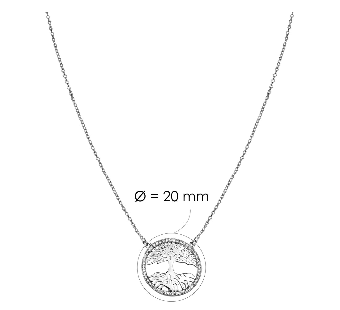 Baum Halskette in 925 Silber