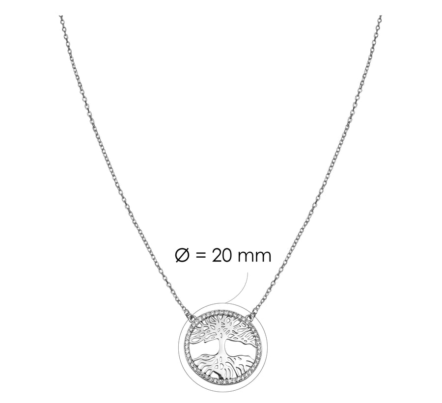 Baum Halskette in 925 Silber