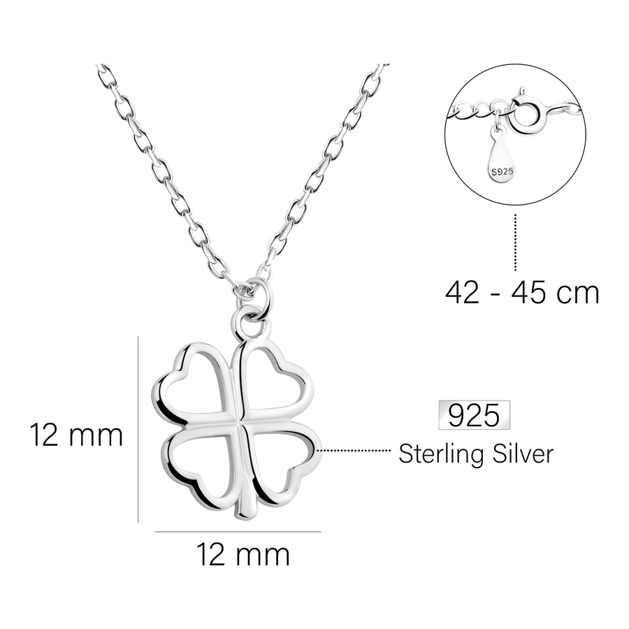 Blatt Halskette in 925 Silber