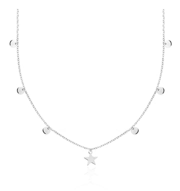 Plättchen Halskette in 925 Silber