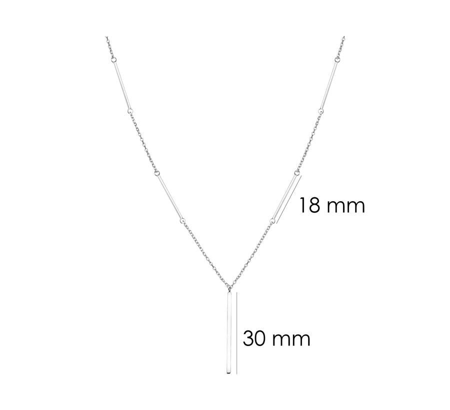 Plättchen Halskette in 925 Silber