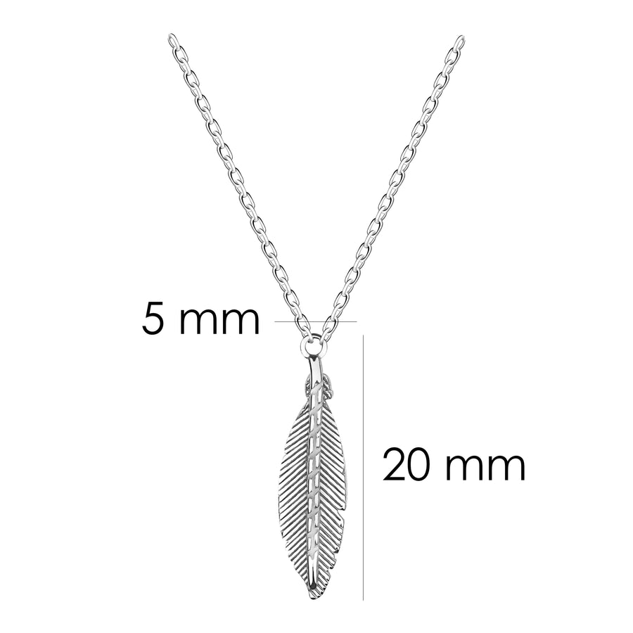 Flügel Halskette in 925 Silber