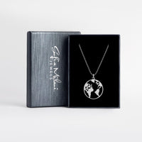Welt Halskette in 925 Silber