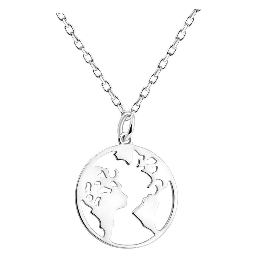 Welt Halskette in 925 Silber