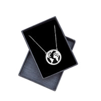 Welt Halskette in 925 Silber