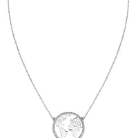 Welt Halskette in 925 Silber