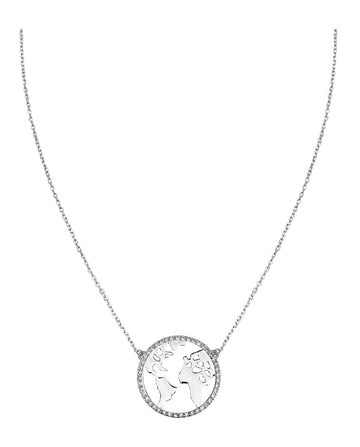 Welt Halskette in 925 Silber