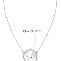 Welt Halskette in 925 Silber