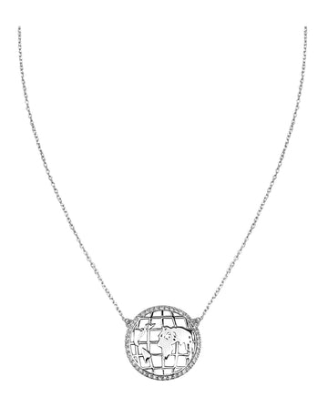 Welt Halskette in 925 Silber