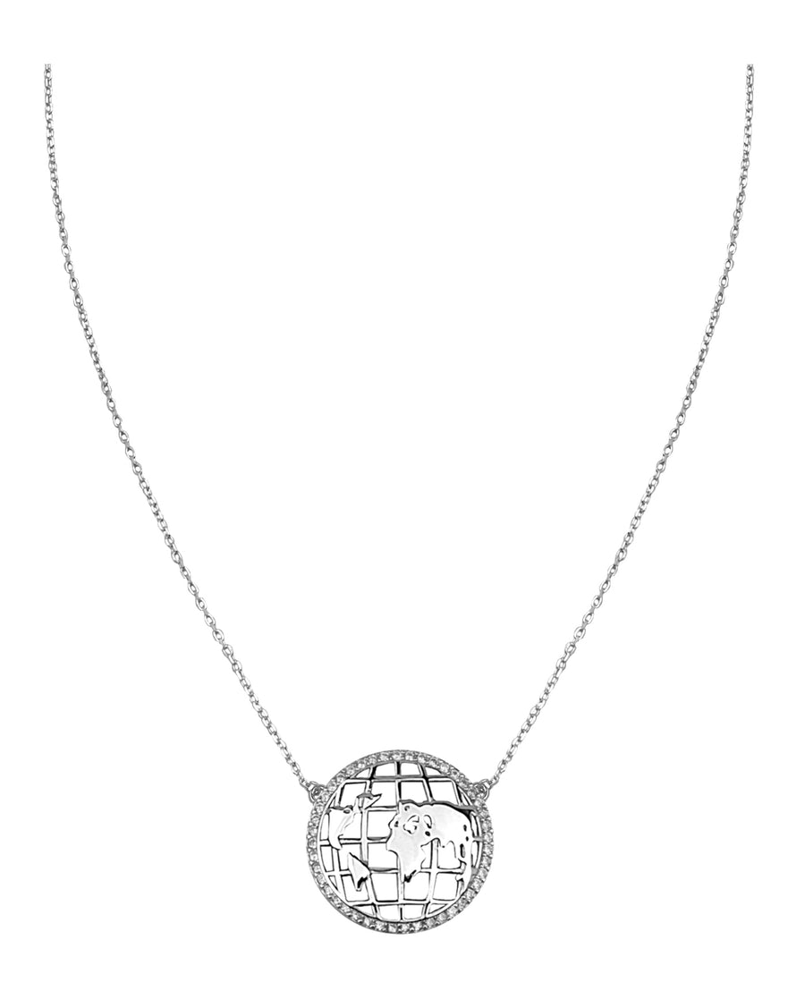 Welt Halskette in 925 Silber