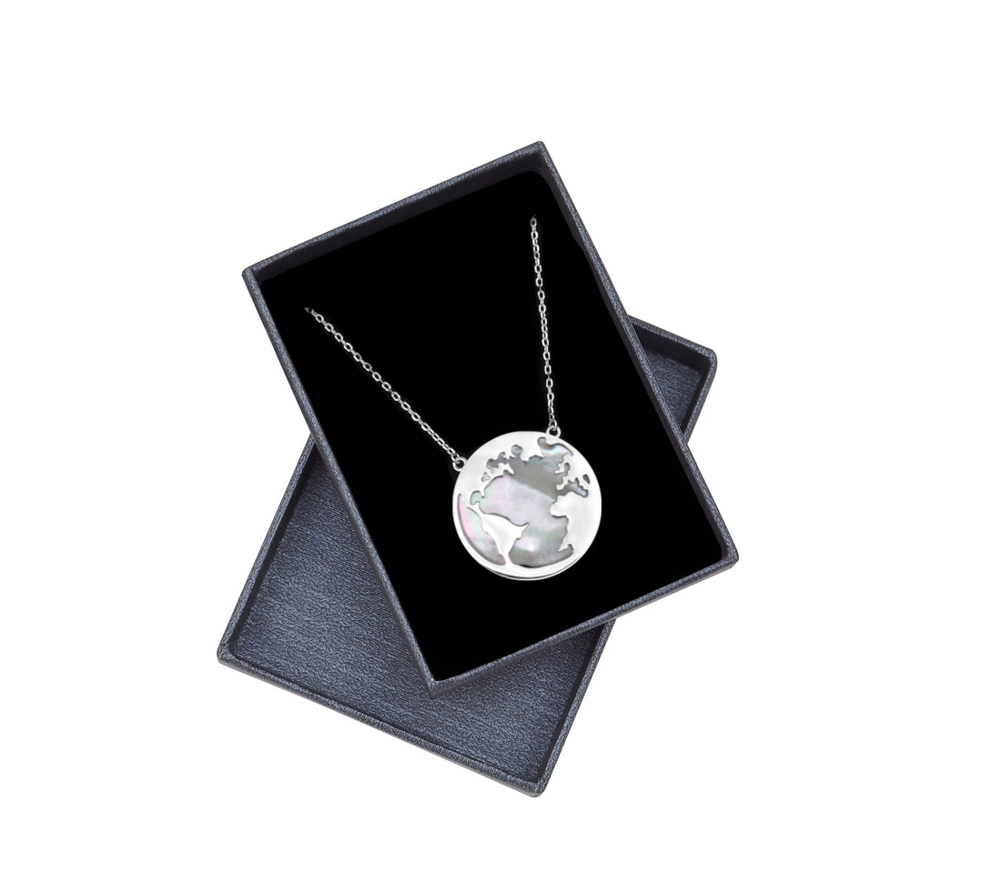 Welt Halskette in 925 Silber