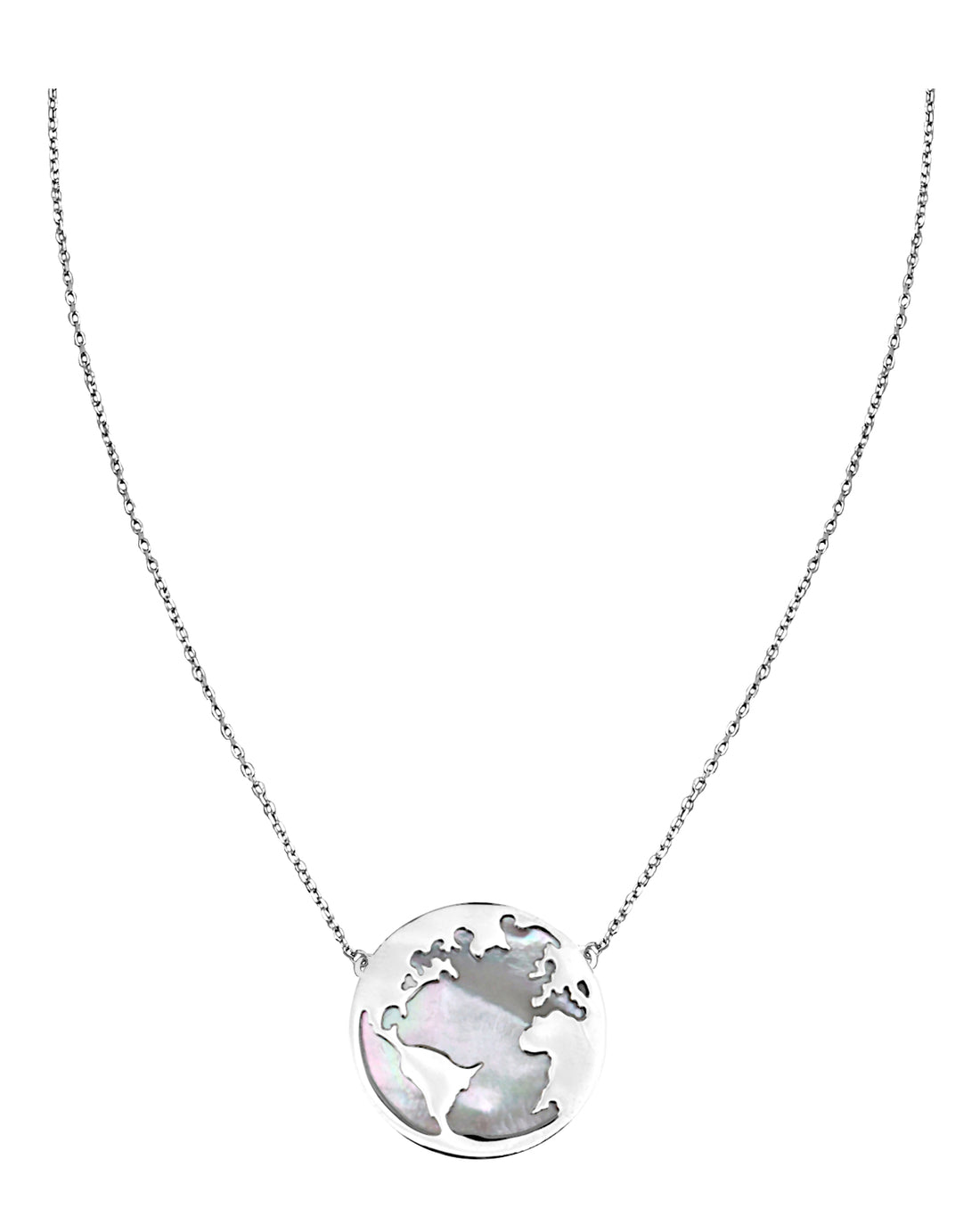 Welt Halskette in 925 Silber