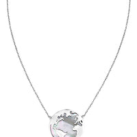 Welt Halskette in 925 Silber