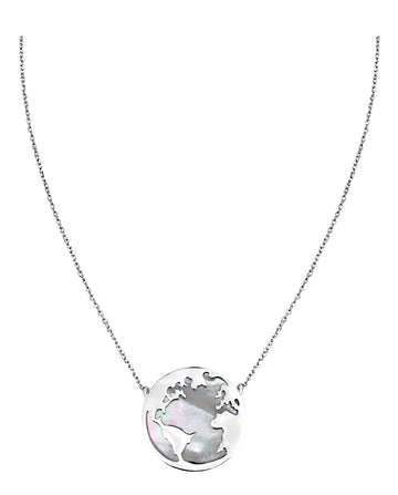 Welt Halskette in 925 Silber