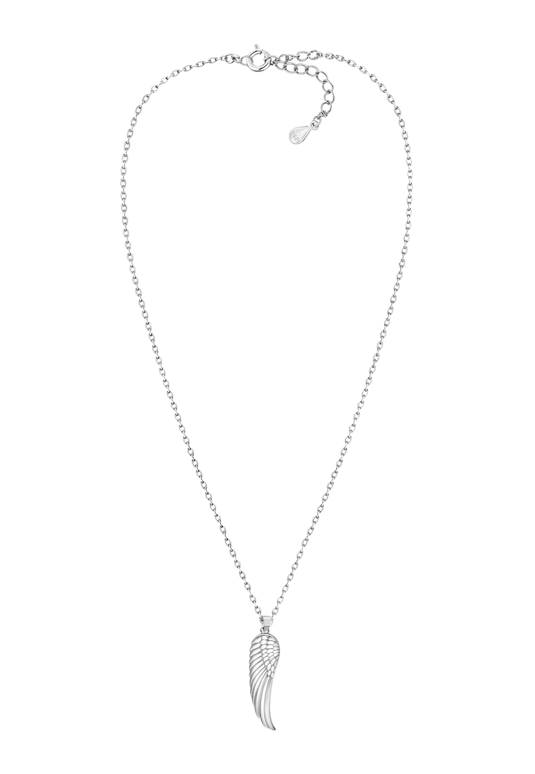 Flügel Halskette in 925 Silber