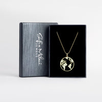 Welt Halskette in 925 Silber