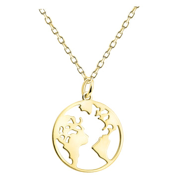 Welt Halskette in 925 Silber