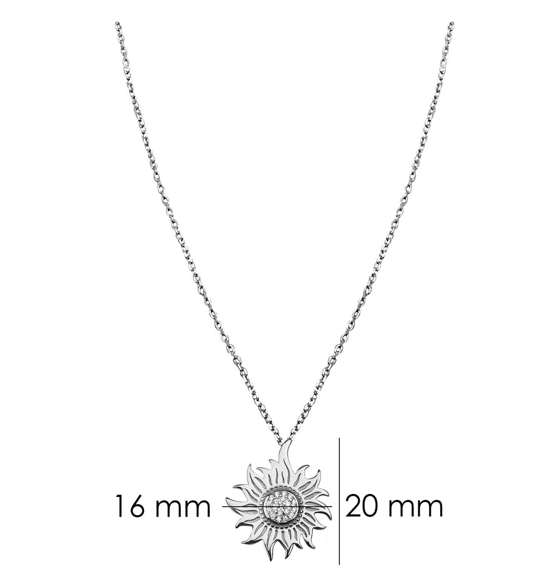 Stern Halskette in 925 Silber