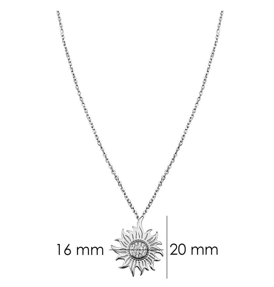 Stern Halskette in 925 Silber