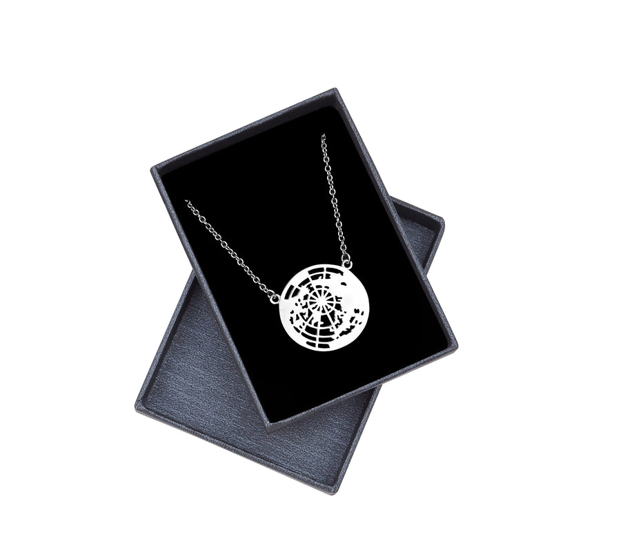 Welt Halskette in 925 Silber