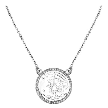 Welt Halskette in 925 Silber