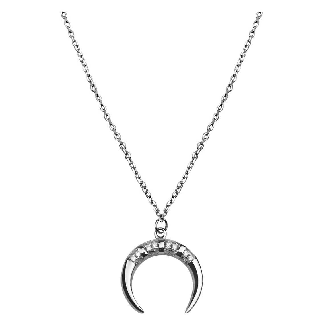 Mond Halskette in 925 Silber
