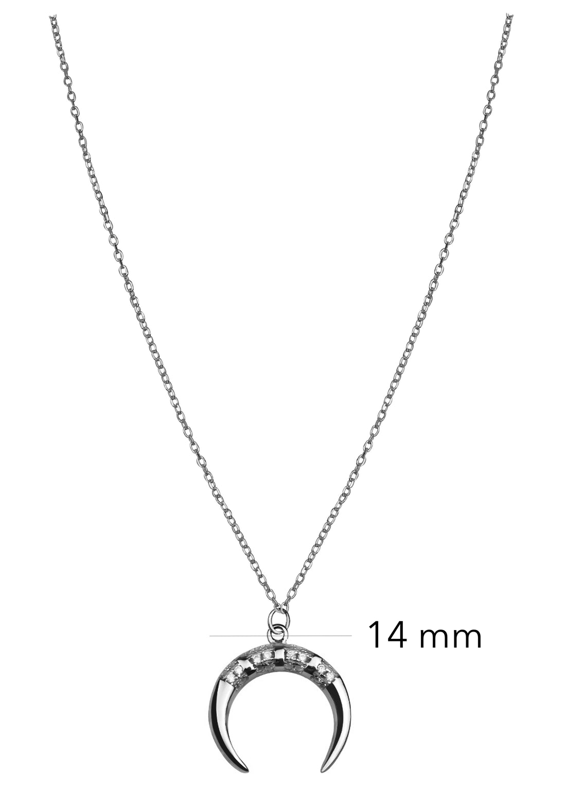 Mond Halskette in 925 Silber
