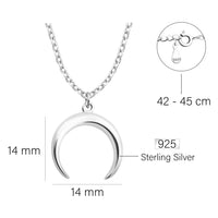 Mond Halskette in 925 Silber