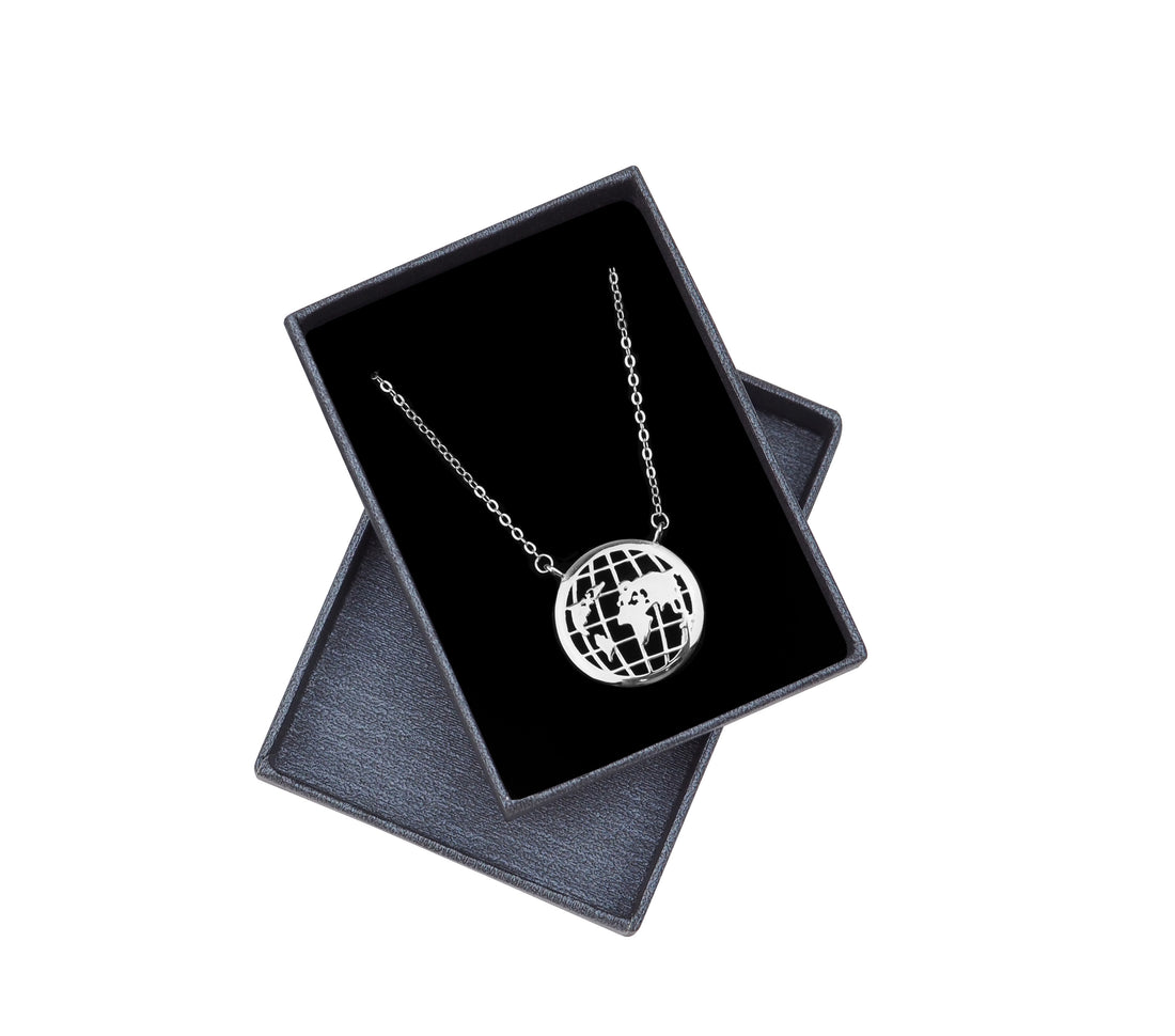 Welt Halskette in 925 Silber