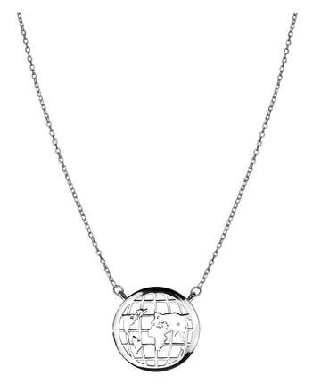 Welt Halskette in 925 Silber