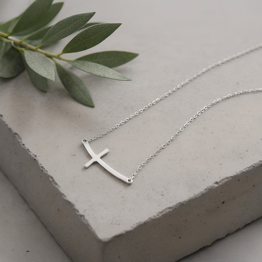 Kreuz Halskette in 925 Silber