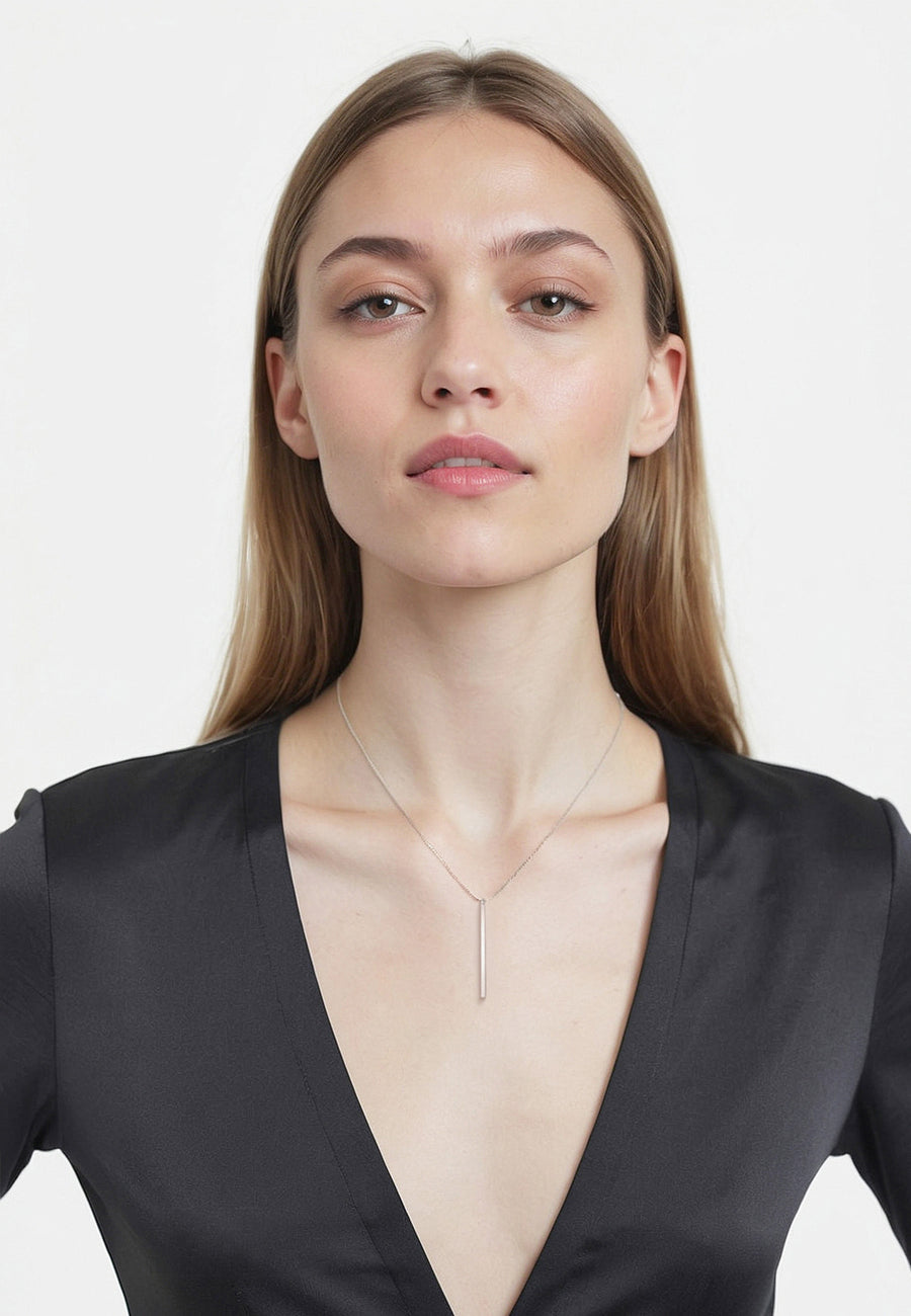 Modelansicht von Stab Halskette in 925 Silber von Sofia Milani - N0235