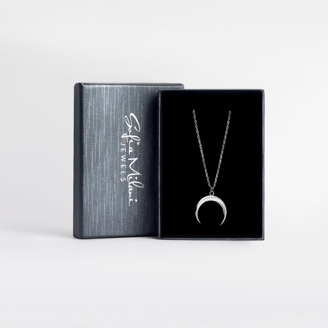 Mond Halskette in 925 Silber