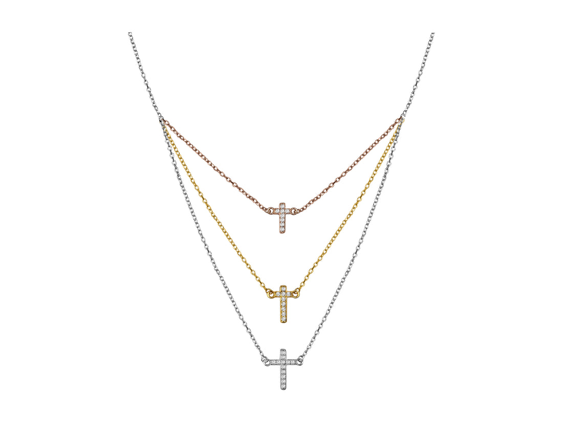 Kreuz Halskette in 925 Silber