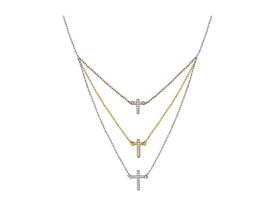 Kreuz Halskette in 925 Silber