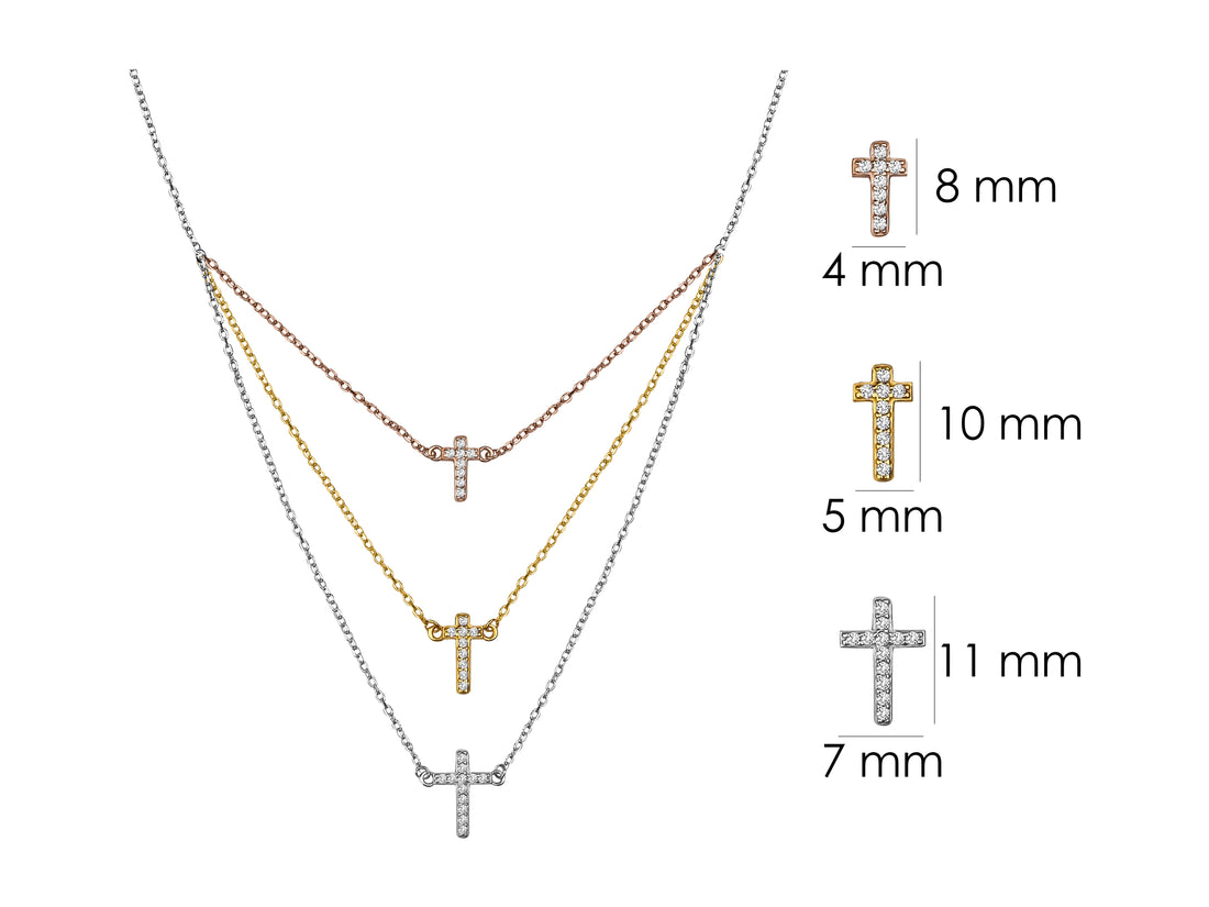 Kreuz Halskette in 925 Silber