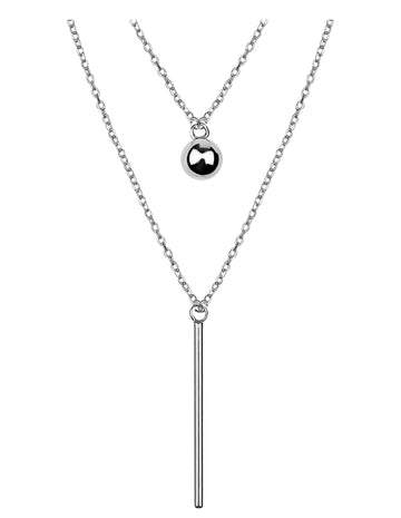 Stab Halskette in 925 Silber