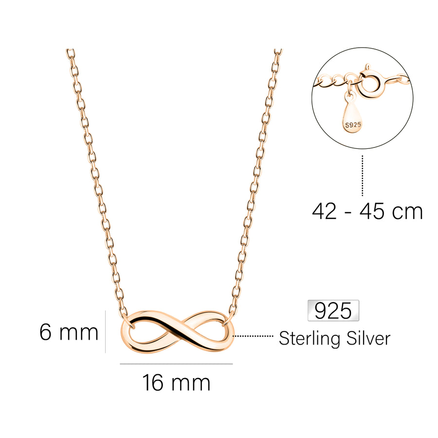 Unendlich Halskette in 925 Silber