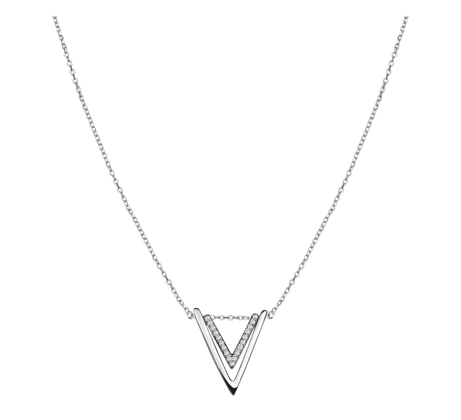 Dreieck Halskette in 925 Silber