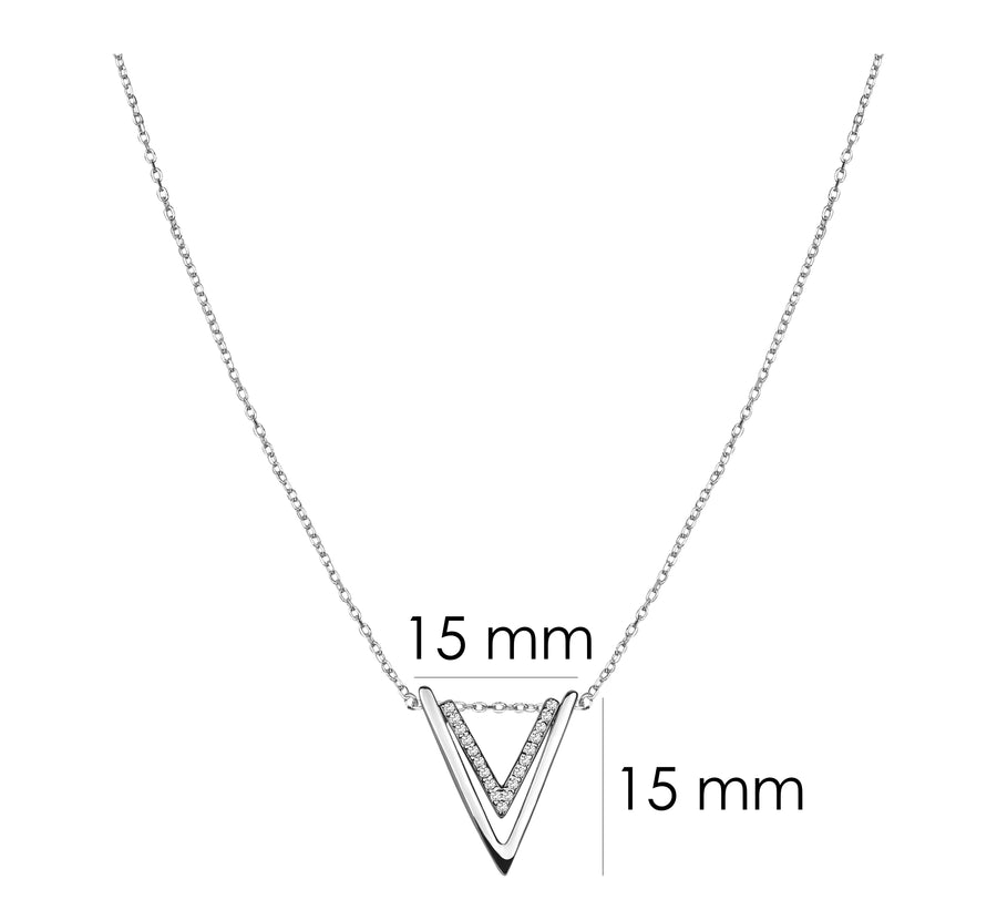 Dreieck Halskette in 925 Silber