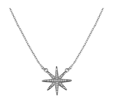 Stern Halskette in 925 Silber