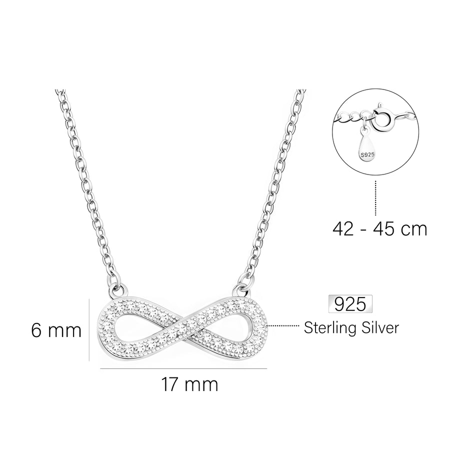 Unendlich Halskette in 925 Silber