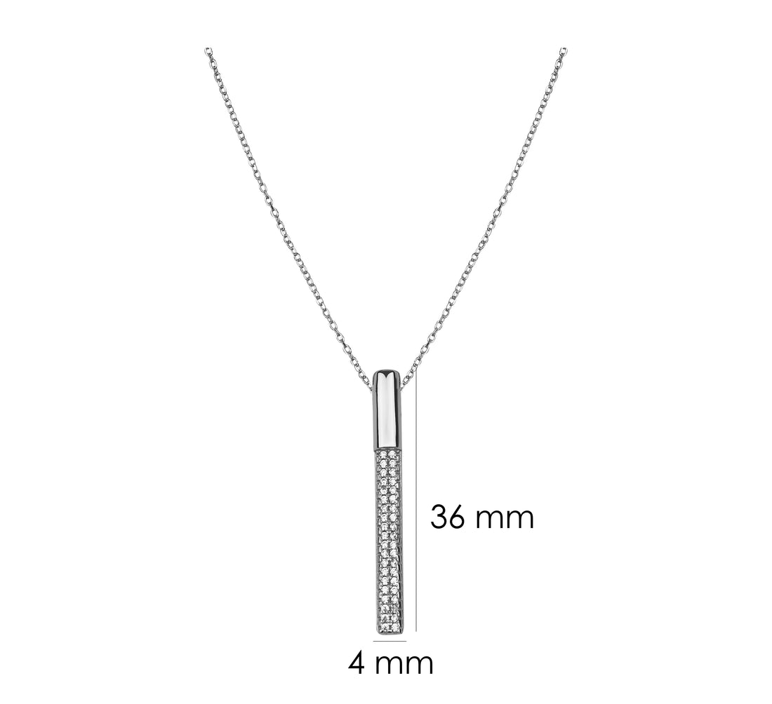 Stab Halskette in 925 Silber