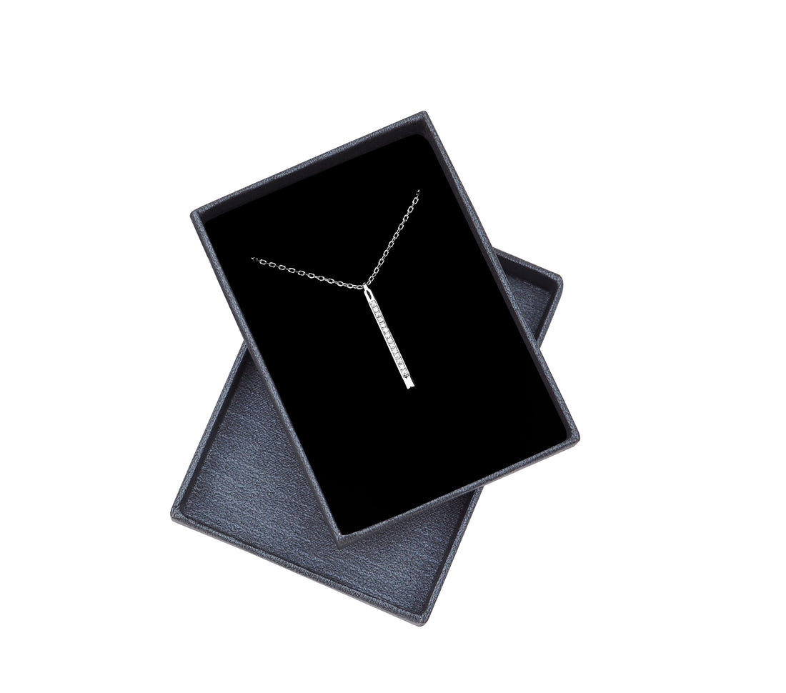 Stab Halskette in 925 Silber
